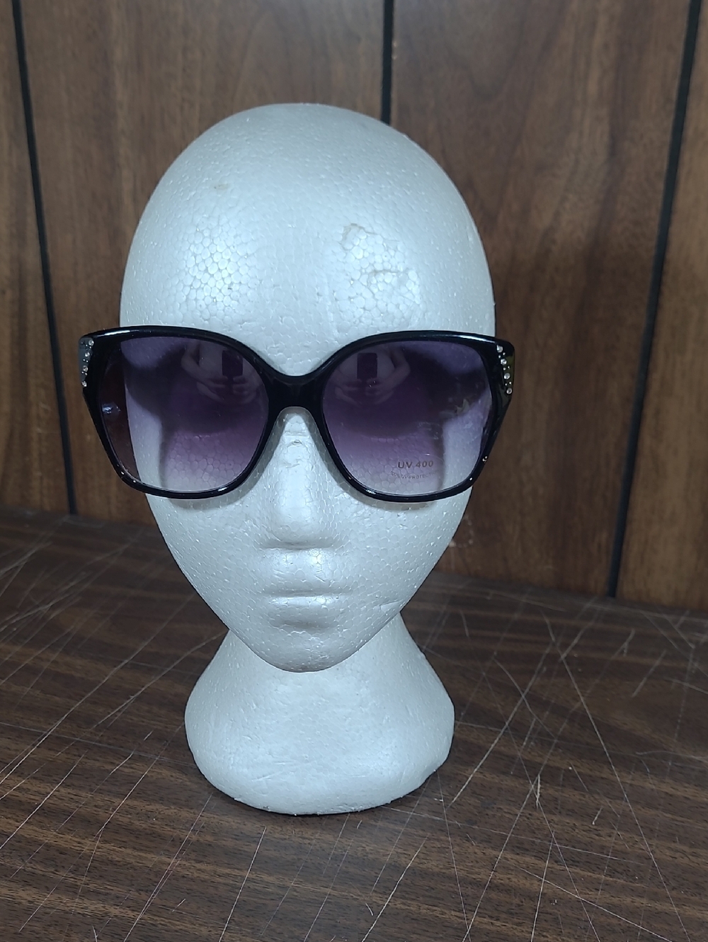 Black Frame Purple Gradient Lens Women's Fashion Sunglasses #26